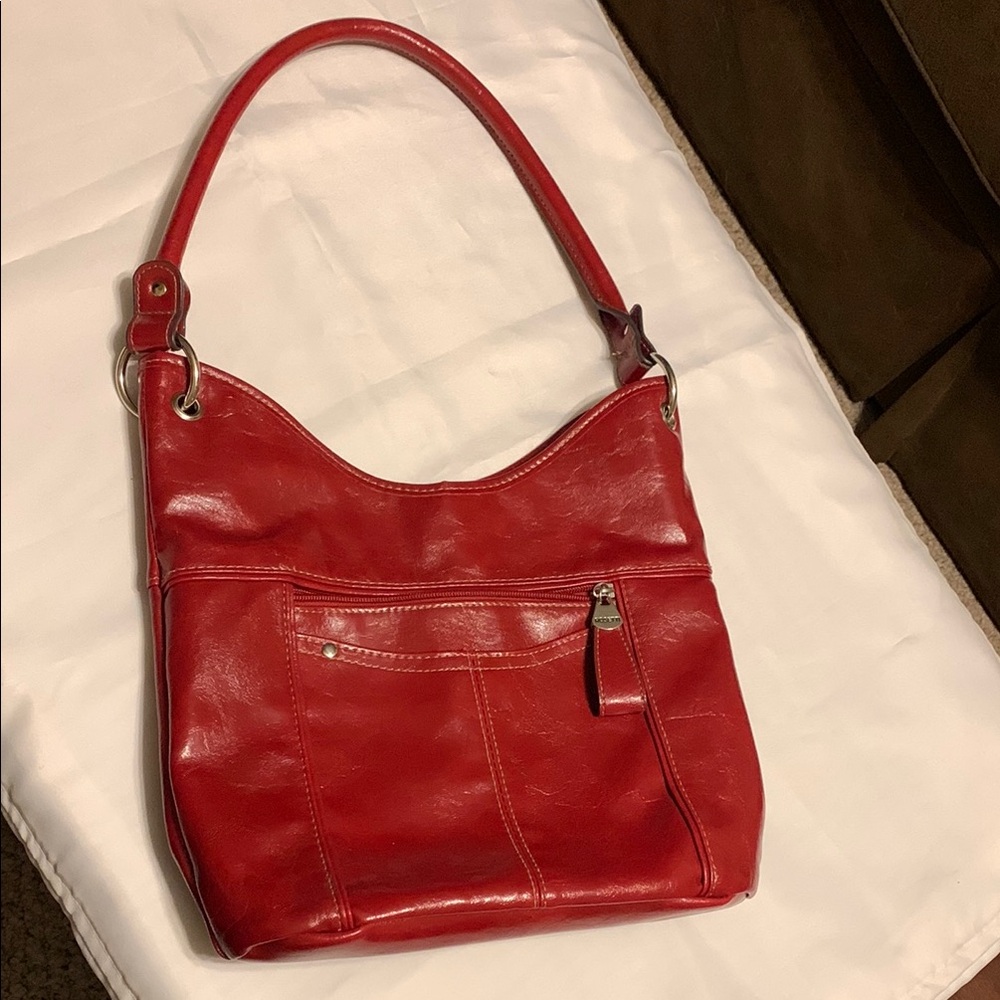 Rosetti Red Leather Shoulder Bag